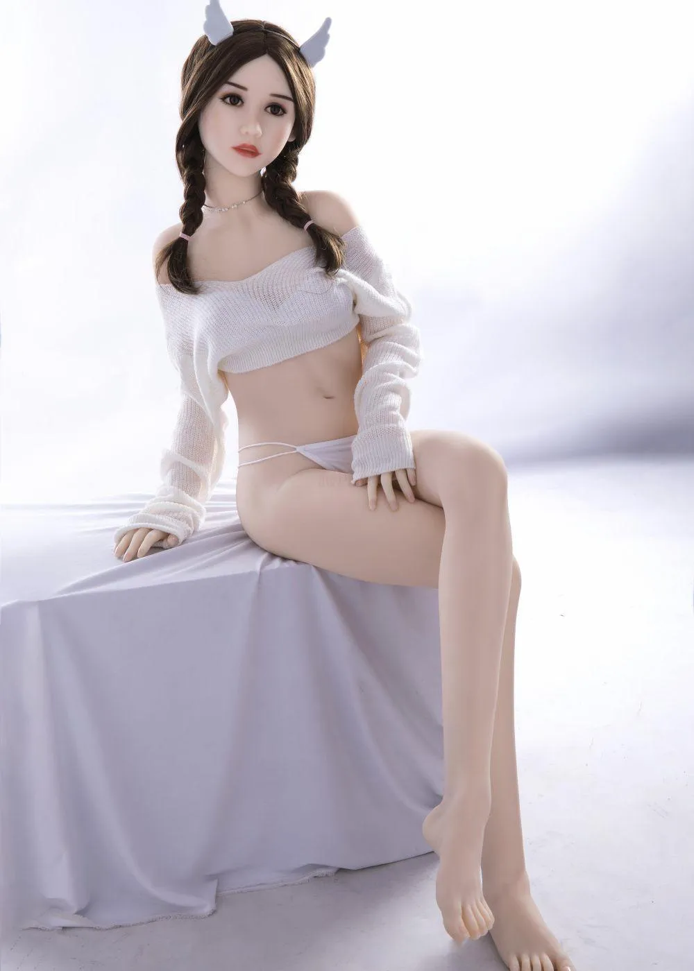 55.1IN 55.1LB Sex Doll Brown Eyes With Short Brown Hair Long Brown Love Dolls【US Stock Available ONLY】