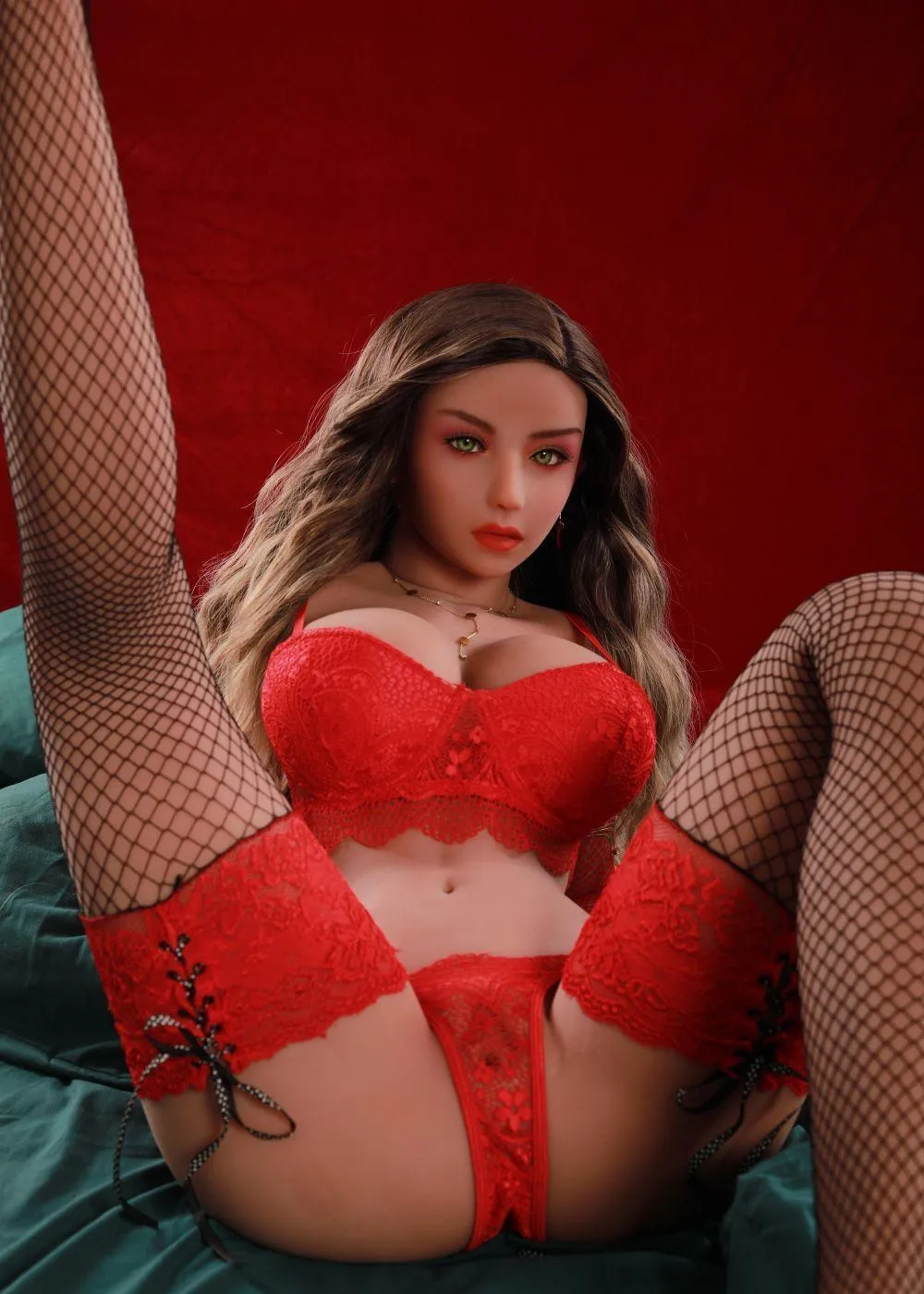 62.2IN 66.1LB Sex Doll Light Brown Skin Green Eyes【US Stock Available ONLY】