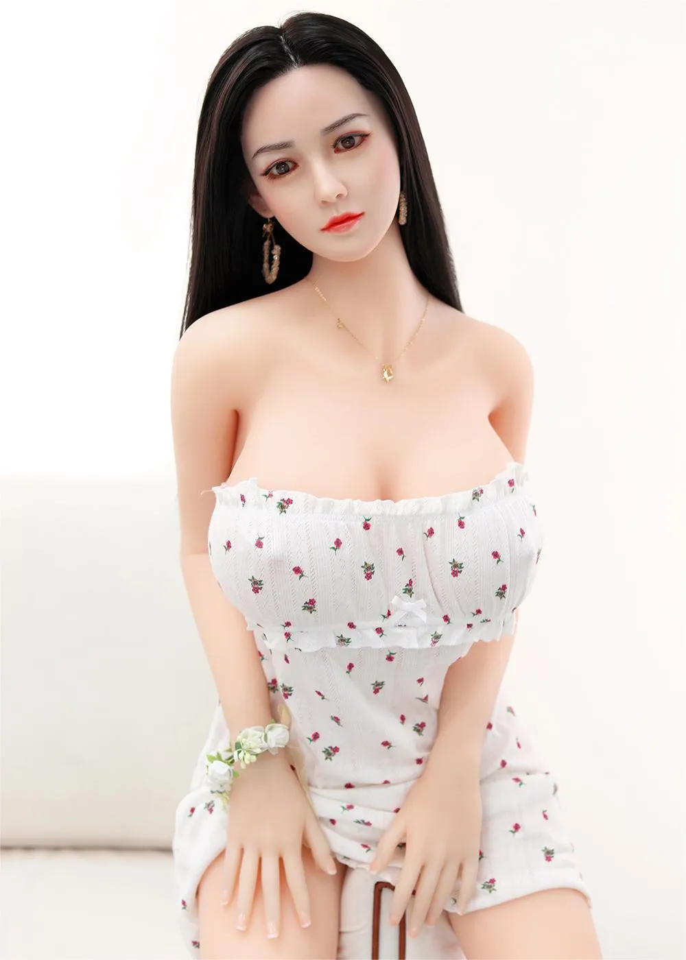 62.2IN 72.8LB Sex Doll Skin-colored Straight Black Hair Love Doll【US Stock Available ONLY】
