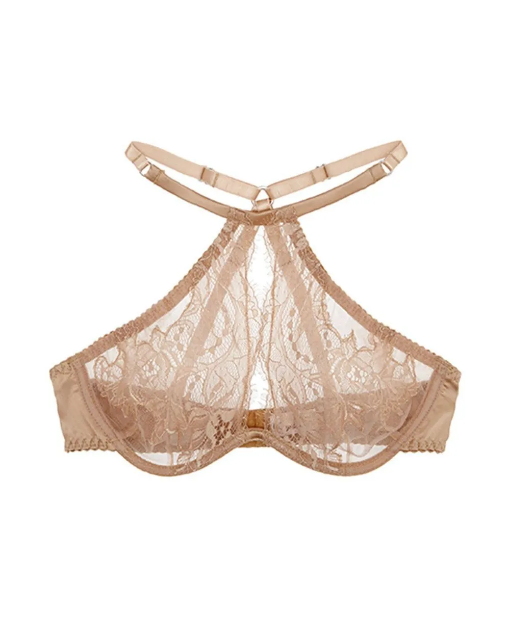 Caramel High Neck Bra