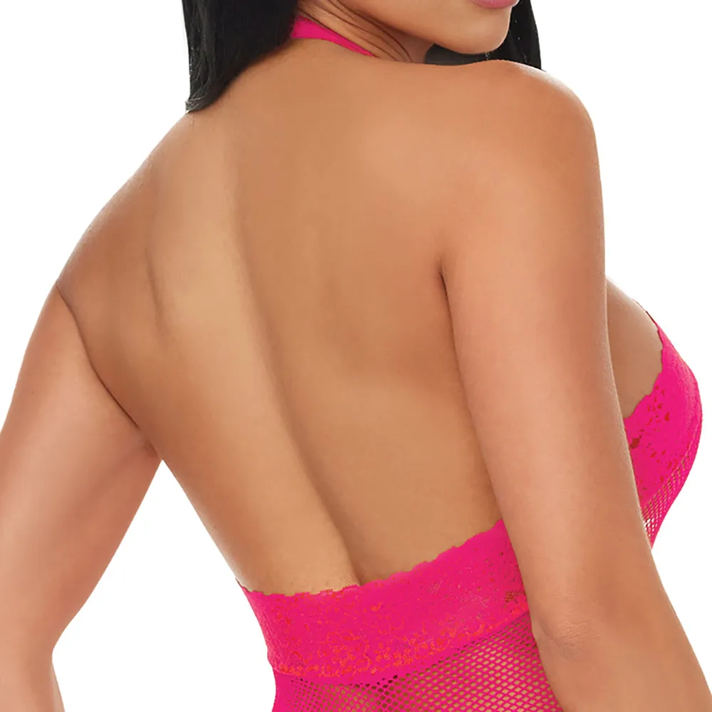 Electric Pink Halter Dress