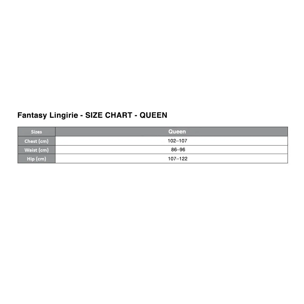 Fantasy Lingerie Glow Flashback Rhinestone Teddy & Gloves - Curvy