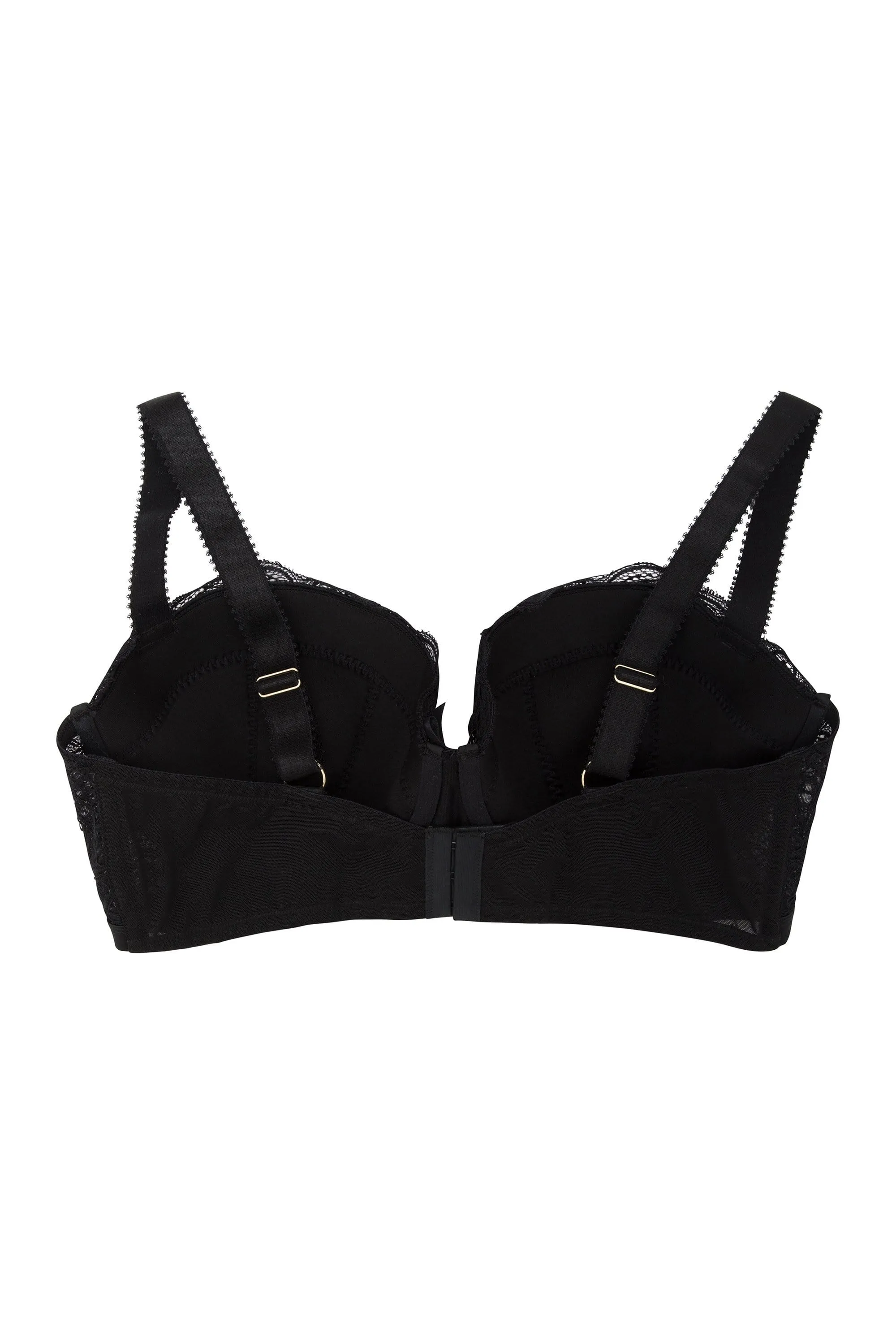 Gabi Fresh Black Carmen Lace & Satin Longline Bra