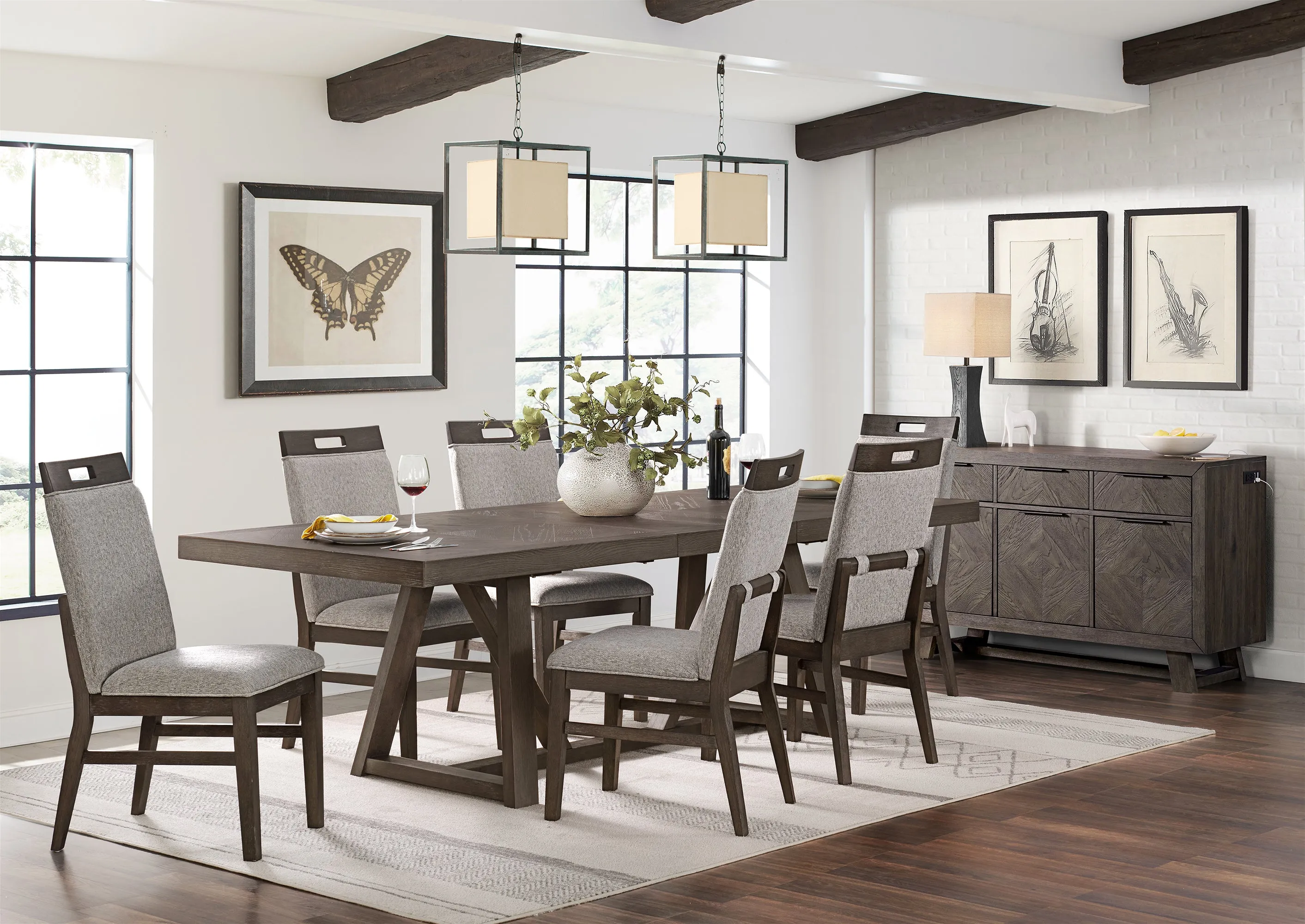 Hearst Upholstered Dining Chair - Brown
