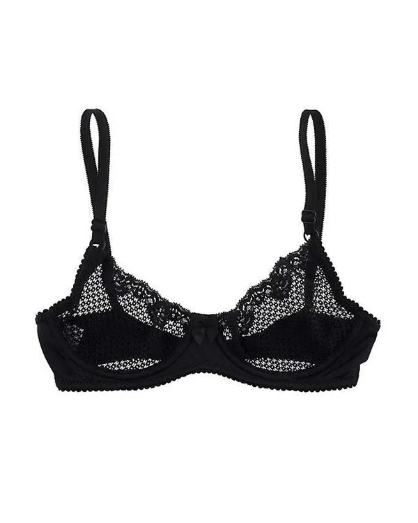 Mesh Underwire Demi Bra