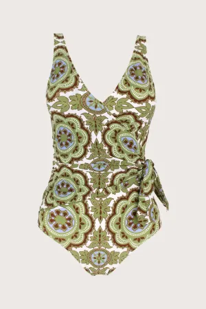 MIDNIGHT CROSSED ONE-PIECE