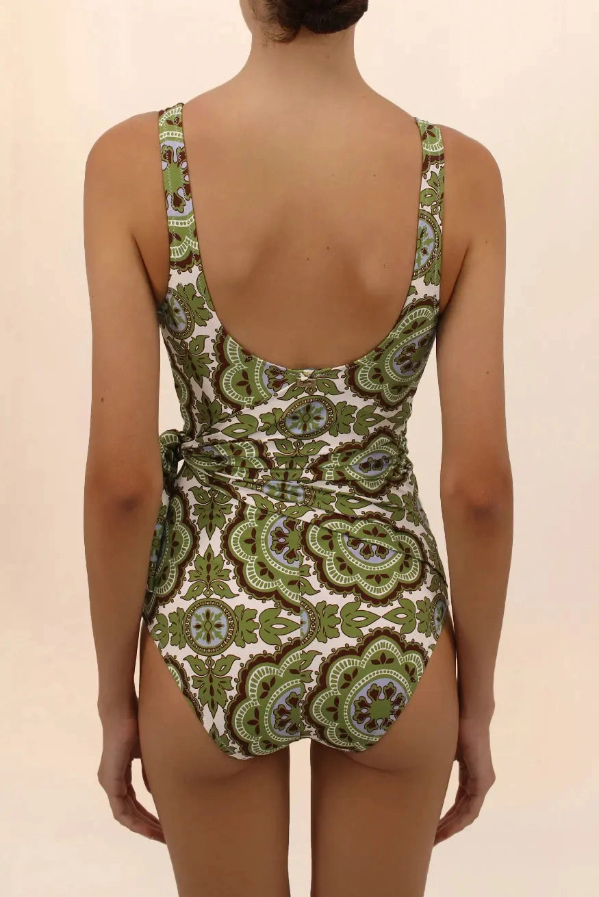 MIDNIGHT CROSSED ONE-PIECE