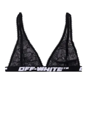 Off-White Logo Waistband Lace Bra