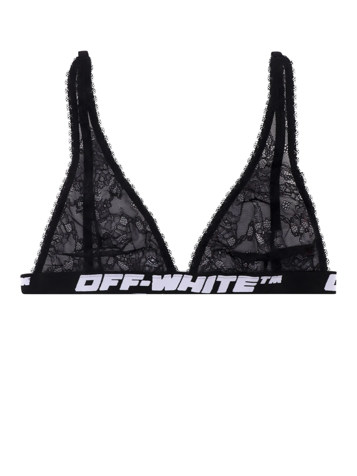 Off-White Logo Waistband Lace Bra