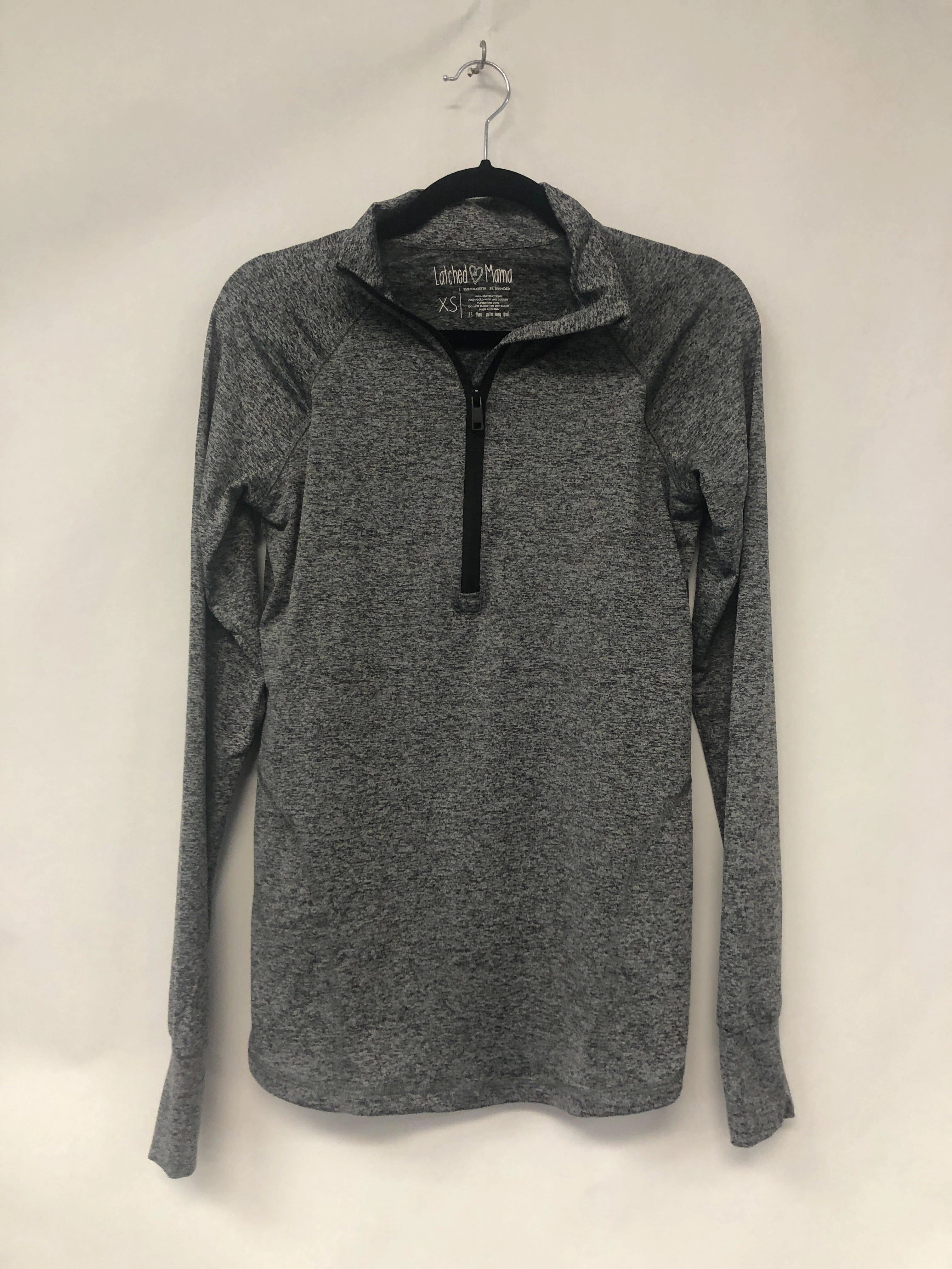 Outlet 6214 - Latched Mama 1/4 Zip Performance Nursing Pullover - Charcoal - Extra Small
