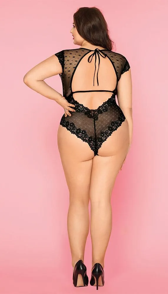 Plus Size Sheer Bedroom Romper