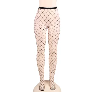 Rhinestone Net Pantyhose - One Size Fits Most