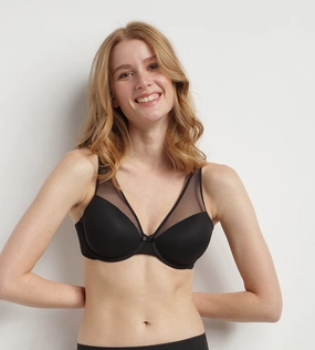 Soutien-gorge ampliforme invisible noir Generous Limited Edition Dim