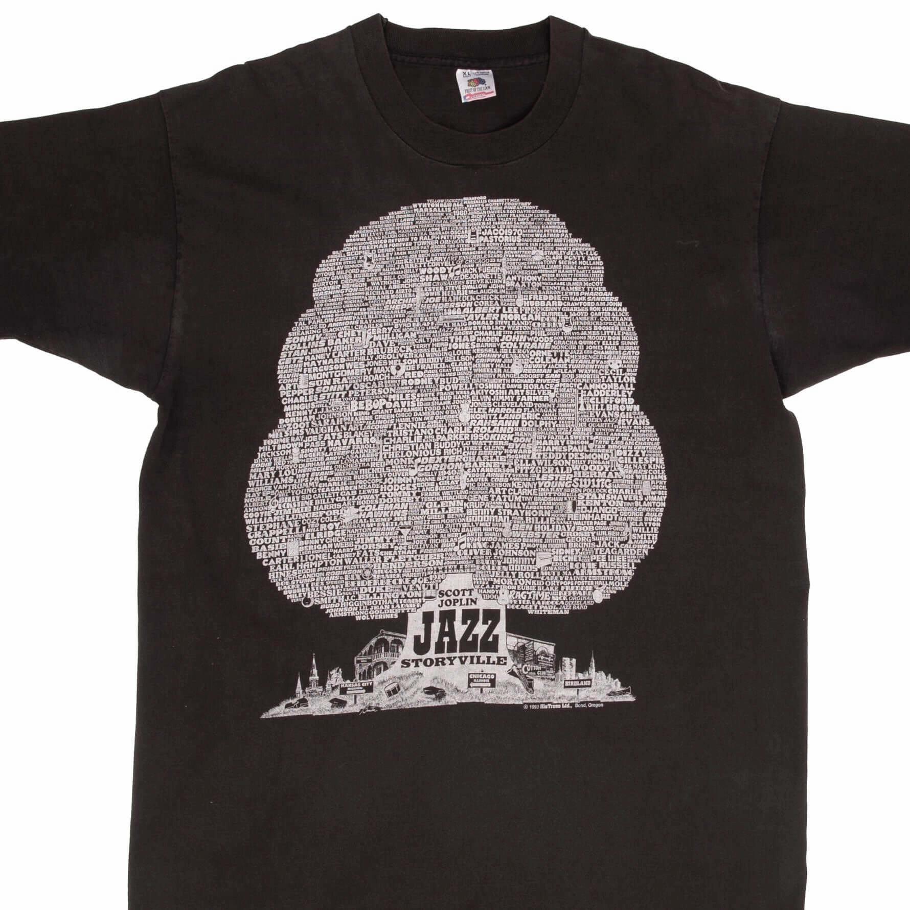 VINTAGE FESTIVAL TEE SHIRT SCOTT JOPLIN JAZZ STORYVILLE CHICAGO 1993 XL MADE USA