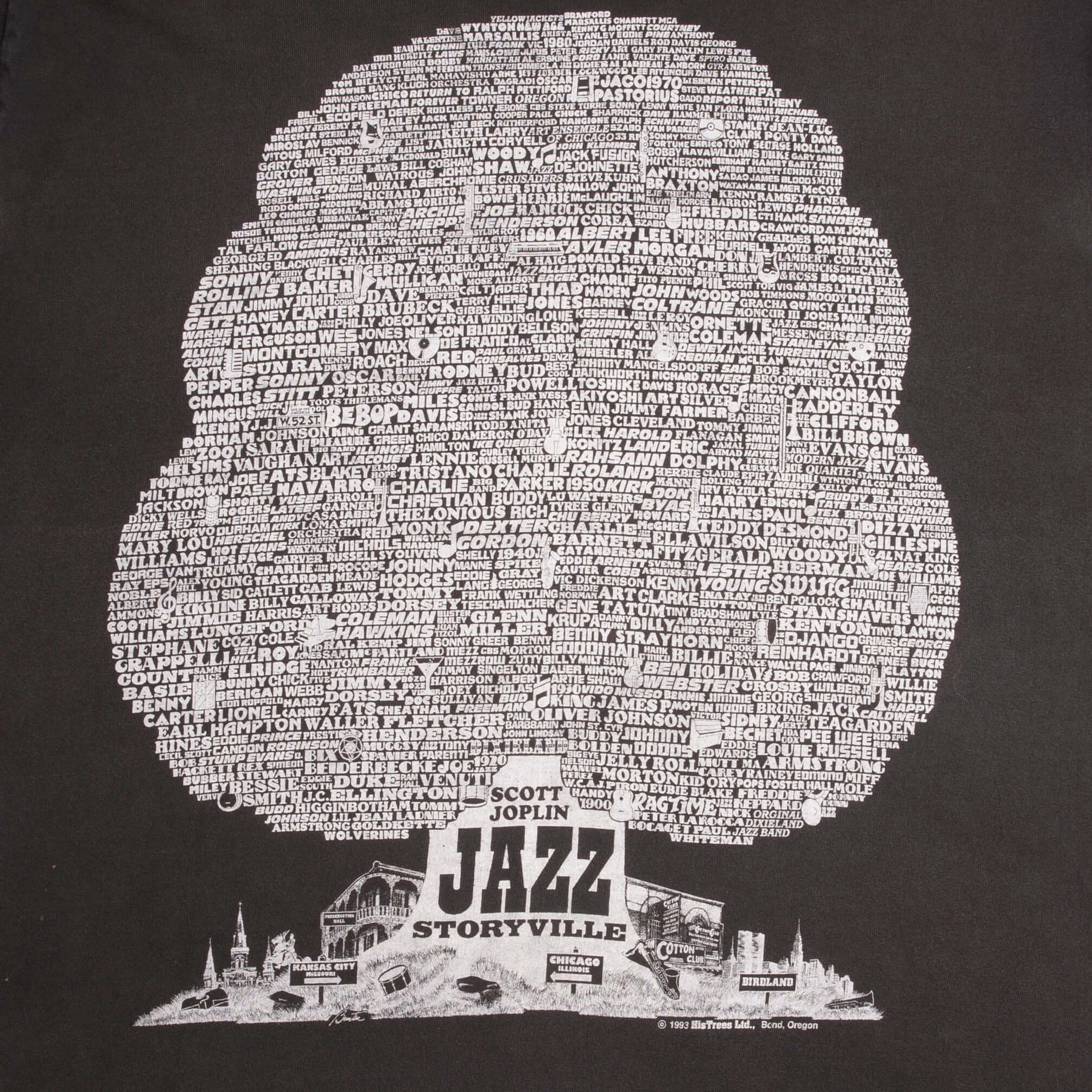 VINTAGE FESTIVAL TEE SHIRT SCOTT JOPLIN JAZZ STORYVILLE CHICAGO 1993 XL MADE USA